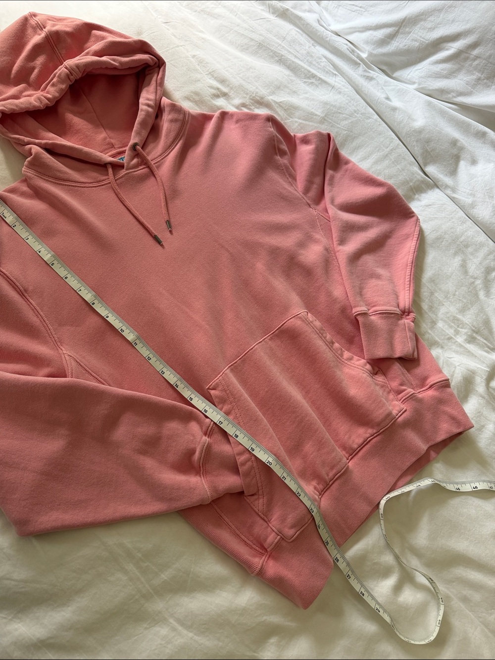 J. Crew Soft Pink Hooded Pullover Sweatshirt - Picture 2 of 4